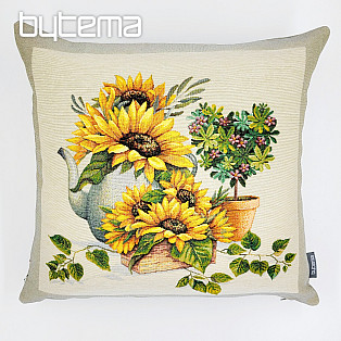 Tapestry cushion cover SUNFLOWERS IN A FRAME