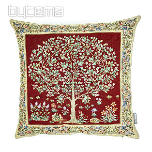 RED tapestry TREE OF HAPPINESS cushion cover