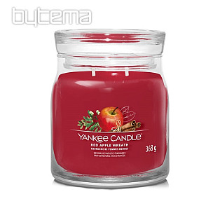 candle YC fragrance RED APPLE WREATH GLASS MEDIUM 2 wicks