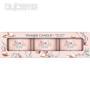 YC PINK SANDS set in glass 3 pieces