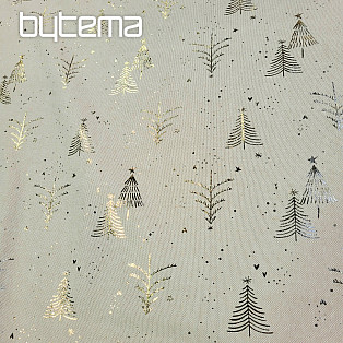 Cotton fabric BEIGE TREES