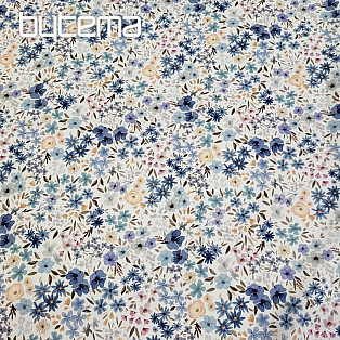 Cotton fabric ROMANA blue