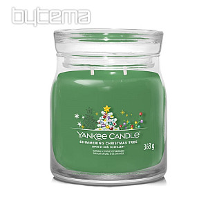 candle YC fragrance SHIMMERING CHRISTMAS TREE GLASS MEDIUM 2 wicks