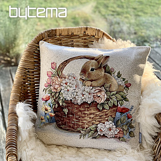 Easter tapestry cover HABBIT IN A BASKET