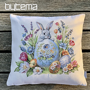 Tapestry pillowcase HARE AND BLUE EGGS