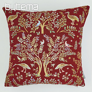 Tapestry pillowcase WILLIAM MORRIS burgundy - full-surface