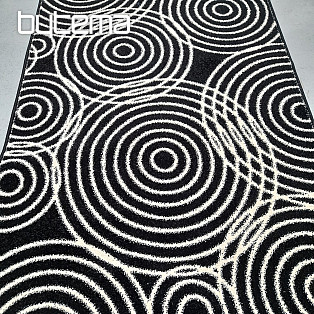 Black and White Circles Rug