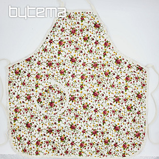 Apron with bib ROSES