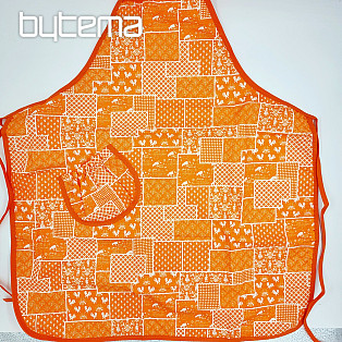 Apron with bib ORANGE