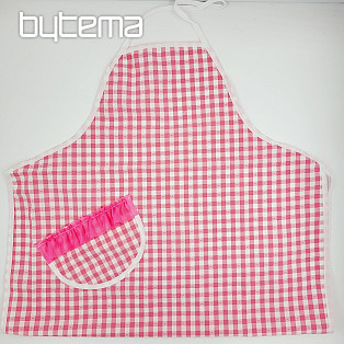 Apron with bib PINK HEART