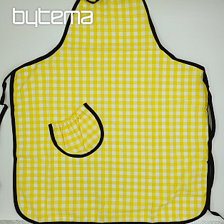 Apron with bib YELLOW CHECK