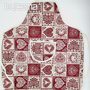 Apron with bib PATCHWORK HEART