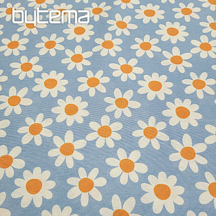 Decorative fabric DAISIES BLUE