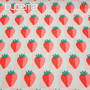 Cotton fabric STRAWBERRIES