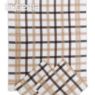 Bamboo towels - medium cube brown 50x70cm 3pcs