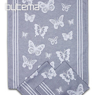 Towels BUTTERFLIES GREY 3pcs