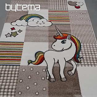 Children carpet Unicorn beige