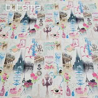 Decorative fabric PARIS digital print 3D