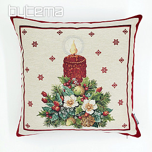 Christmas tapestry cover LARGE RED CANDLE