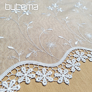 Embroidered curtain 705 WHITE