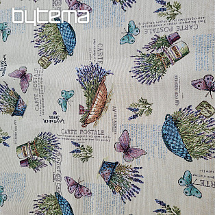 Tapestry fabric LAVANDER GARDEN 2