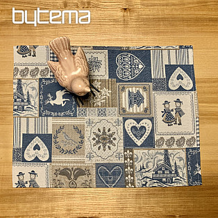 Placemat PATCHWORK HEART blue