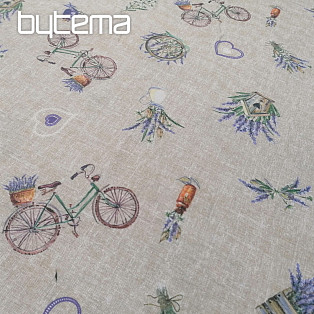 Decorative fabric LAVENDER BICYCLE 2