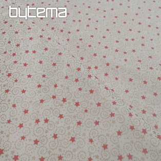 Christmas cream cotton fabric with mini stars