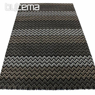 Modern carpet ZIG ZAG brown