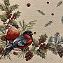 Tapestry tablecloth and scarf BIRD bullfinch