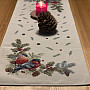 Tapestry tablecloth and scarf BIRD bullfinch