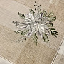 Embroidered Christmas tablecloths and scarves Silver Star