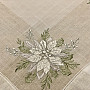 Embroidered Christmas tablecloths and scarves Silver Star