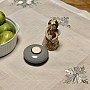 Embroidered Christmas tablecloths and scarves Silver Star