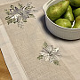 Embroidered Christmas tablecloths and scarves Silver Star