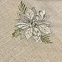 Embroidered Christmas tablecloths and scarves Silver Star