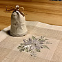 Embroidered Christmas tablecloths and scarves Silver Star