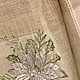 Embroidered Christmas tablecloths and scarves Silver Star