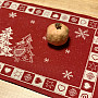 Table setting Christmas tree red