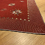 Embroidered Christmas tablecloth dark red 1