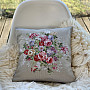 Tapestry cushion cover FLOWER BEIGE