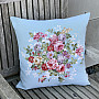 Tapestry cushion cover FLOWER BLUE