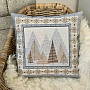 Christmas tapestry cover TREES GRAY-BROWN