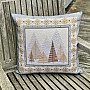 Christmas tapestry cover TREES GRAY-BROWN