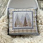 Christmas tapestry cover TREES GRAY-BROWN