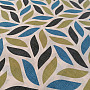 Decorative fabric Coord leaves green-blue