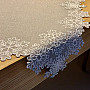 Embroidered Christmas tablecloth gray with flakes