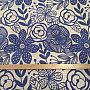 Decorative fabric PIPO BLUE FLOWER