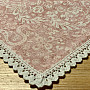 Old pink tablecloth with lace 70x70