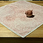 Old pink tablecloth with lace 70x70